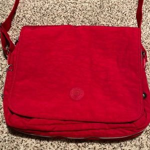 Kipling Red Messenger or Crossbody Adjustable Strapped Travel Bag